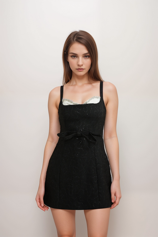 Amore crystal sequinned dress
