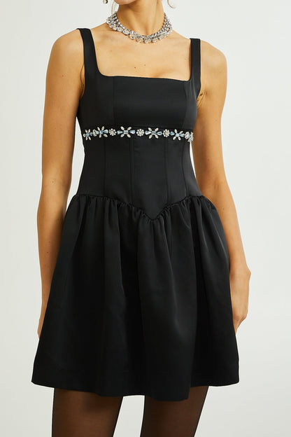 Delia embellished flared dress