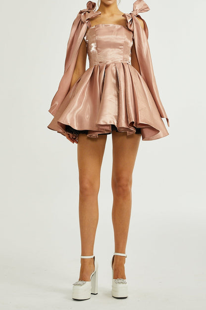 Catiana bow-detail flared dress