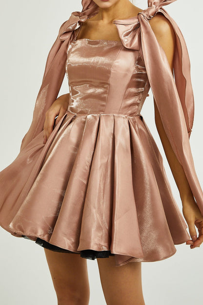 Catiana bow-detail flared dress