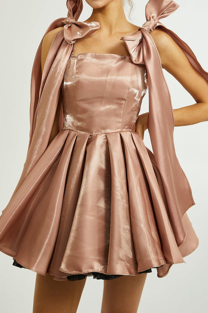 Catiana bow-detail flared dress