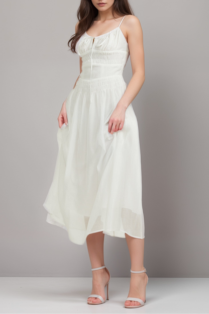Sancia spaghetti-strap layered dress