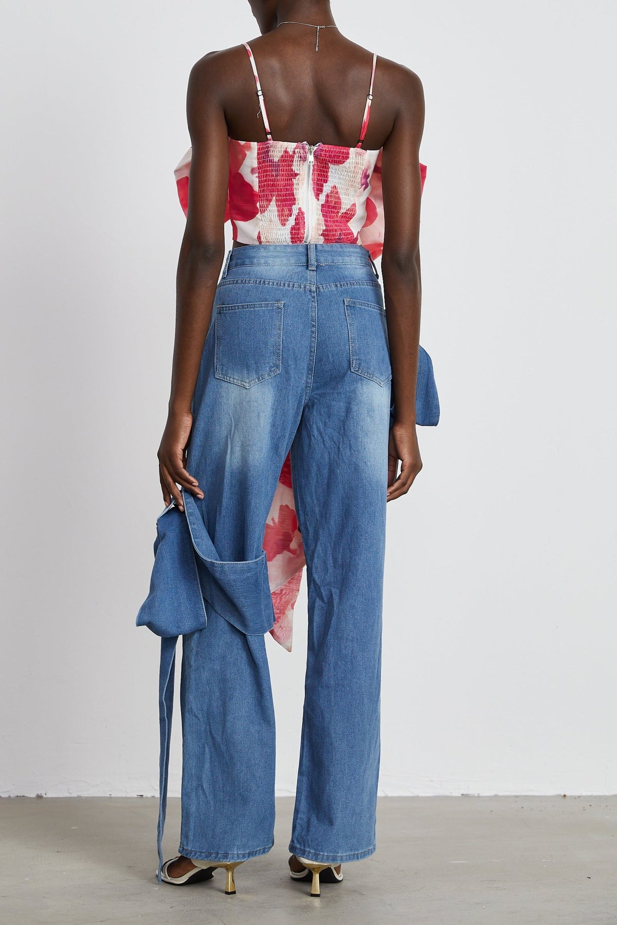 Stéphanie bowknot cropped top