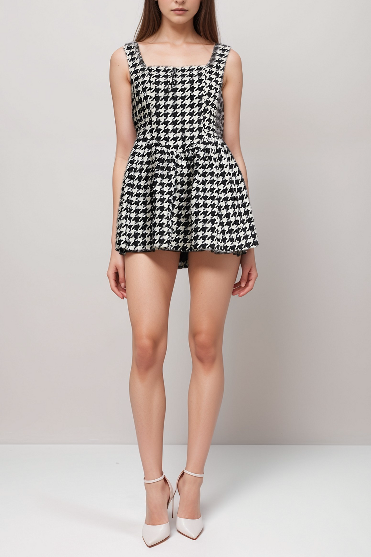 More & More-houndstooth mini dress