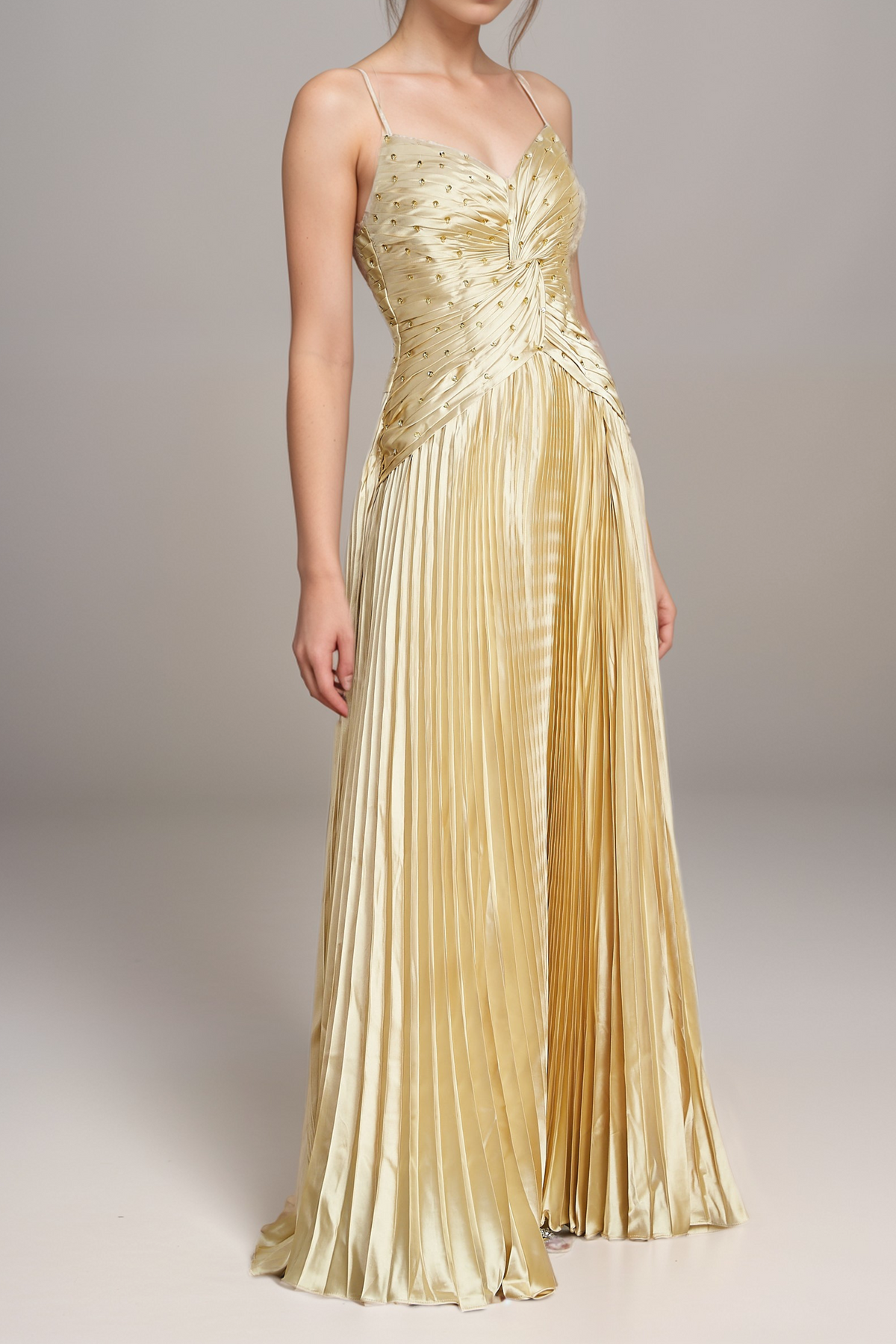 Eline pleated maxi dress