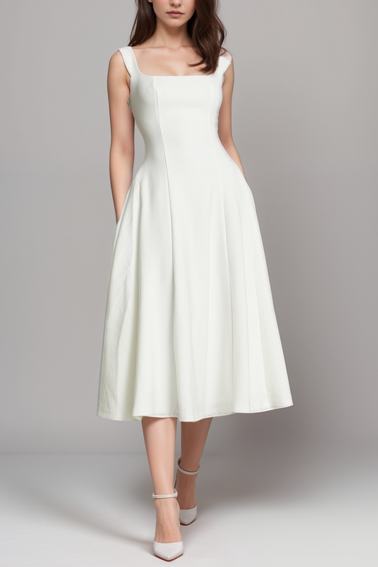 Thala flared midi dress