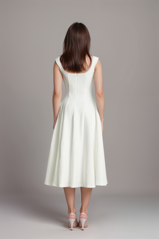 Thala flared midi dress
