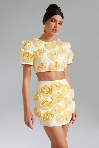 Salla Flower Short Sleeves Set