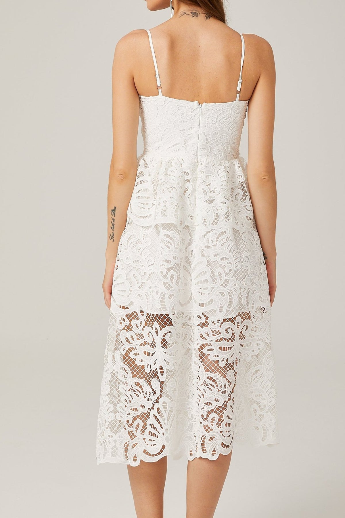 Austen guipure-lace midi dress