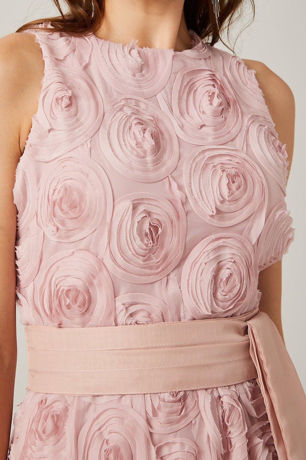 Paulette pink floral tie-waist midi dress