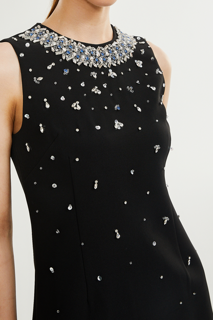 Jalena crystal-embellished mini dress