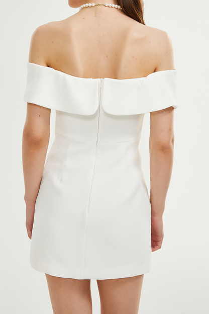 Victoire bow-detail off-shoulder dress
