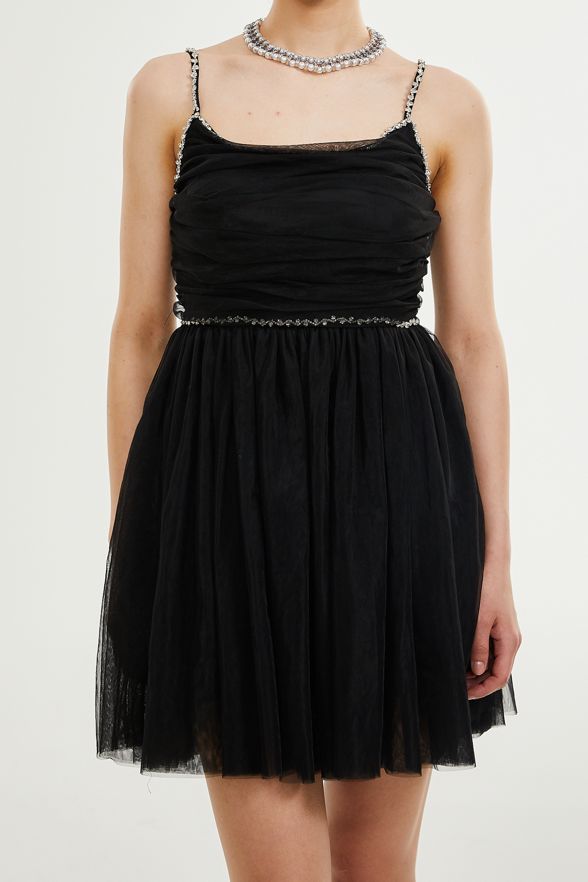 Catriona embellished tulle mini dress