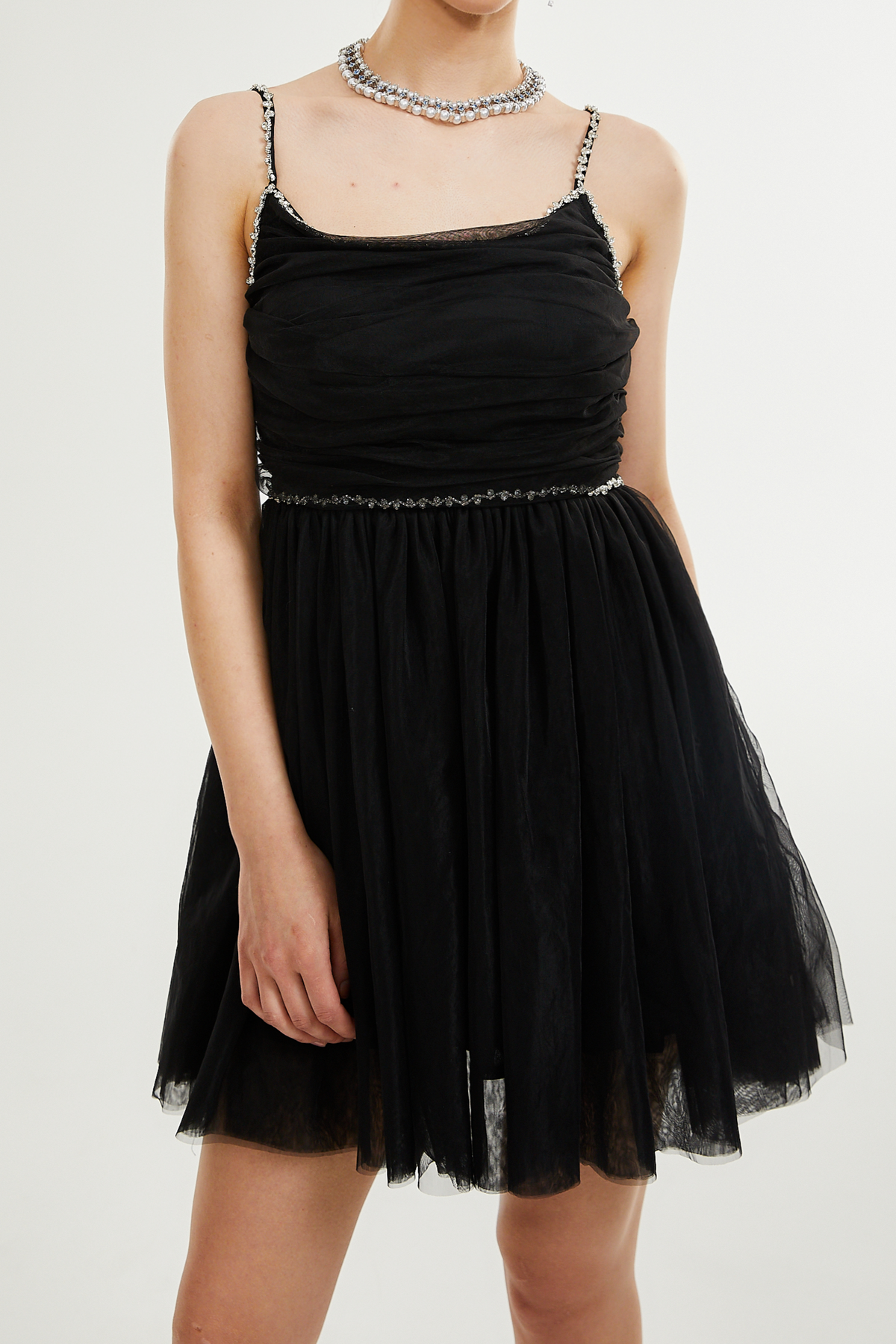 Catriona embellished tulle mini dress