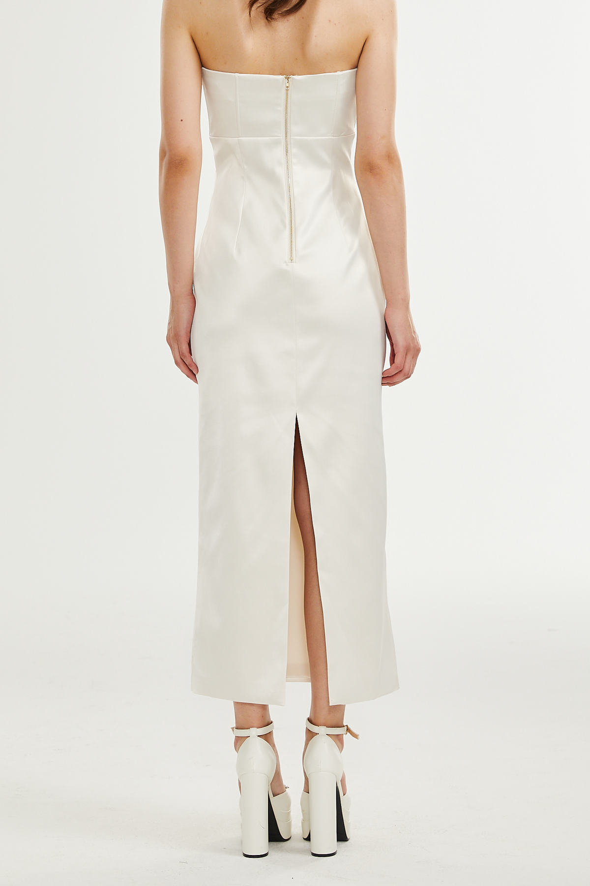 Lana bow-detail off-shoulder dress