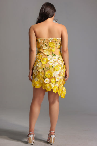 Kimmi Sleeveless Flowers Mini Dress