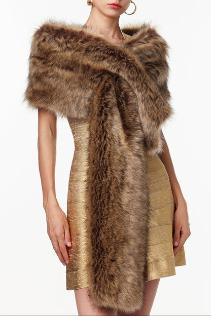 victoria Faux Fur Shawl