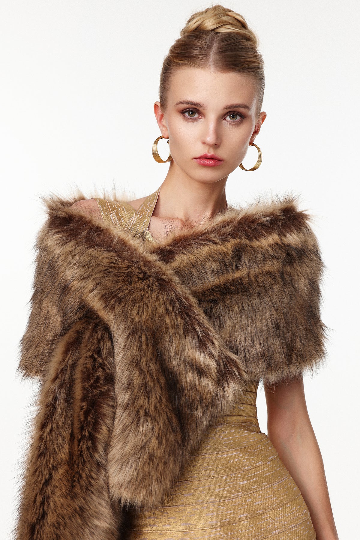 victoria Faux Fur Shawl