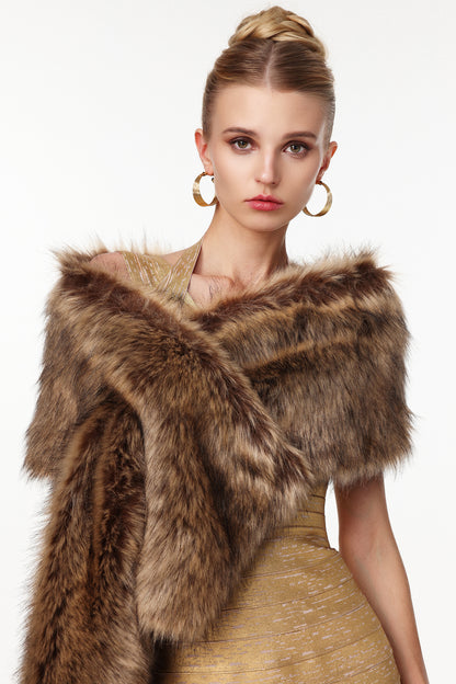 victoria Faux Fur Shawl