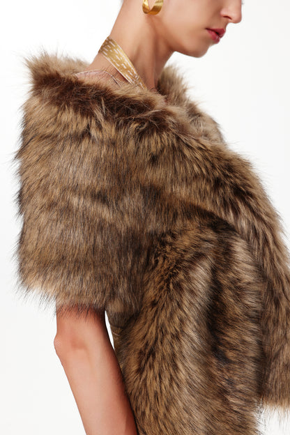 victoria Faux Fur Shawl