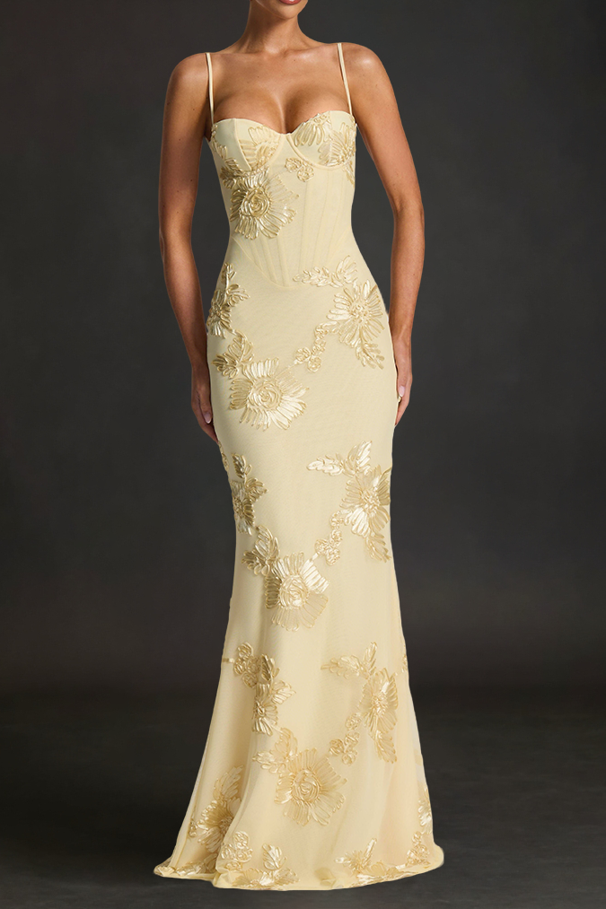 Nefertiti Maxi Dress - Lemon