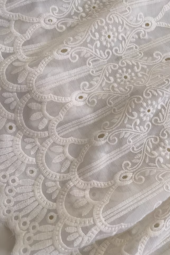 A-line Leg Of Mutton Sleeved Lace Midi Dress