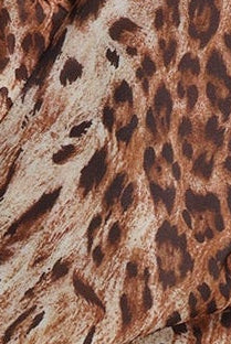 Leopard Print Halter Backless Wrap Cami Top