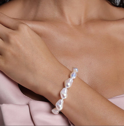 Baroque Irregular Pearl Beaded Bracelet