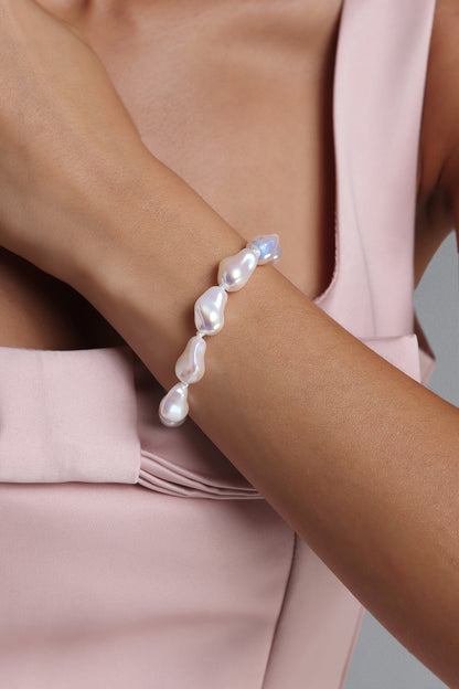 Baroque Irregular Pearl Beaded Bracelet