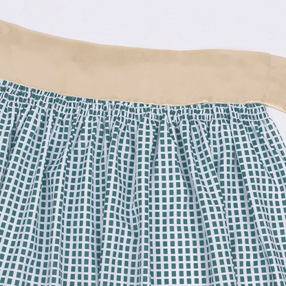 forest green cotton-blend woven fit-and-flare dirndl dress set