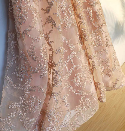 Queena Elegant  Evening Gown maxi dress— Champagne