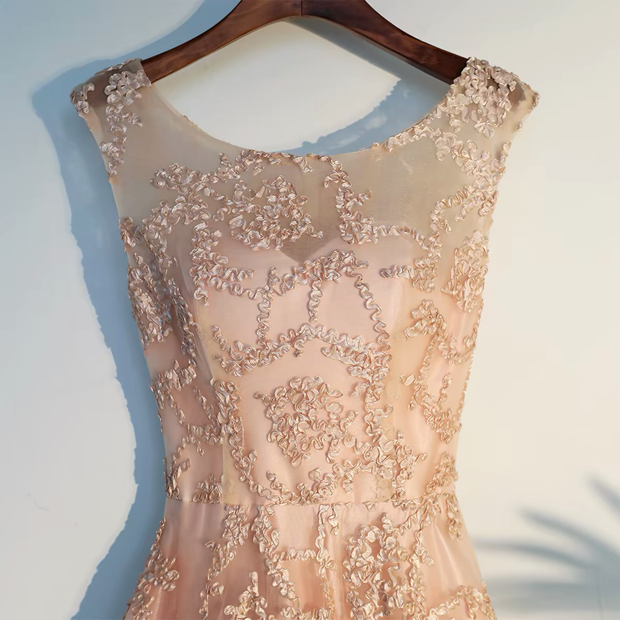 Queena Elegant  Evening Gown maxi dress— Champagne