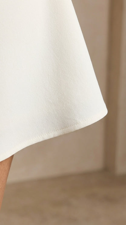 Calwa Asymmetric One Shoulder Flare Mini Dress