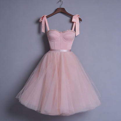pink umbrella midi dress