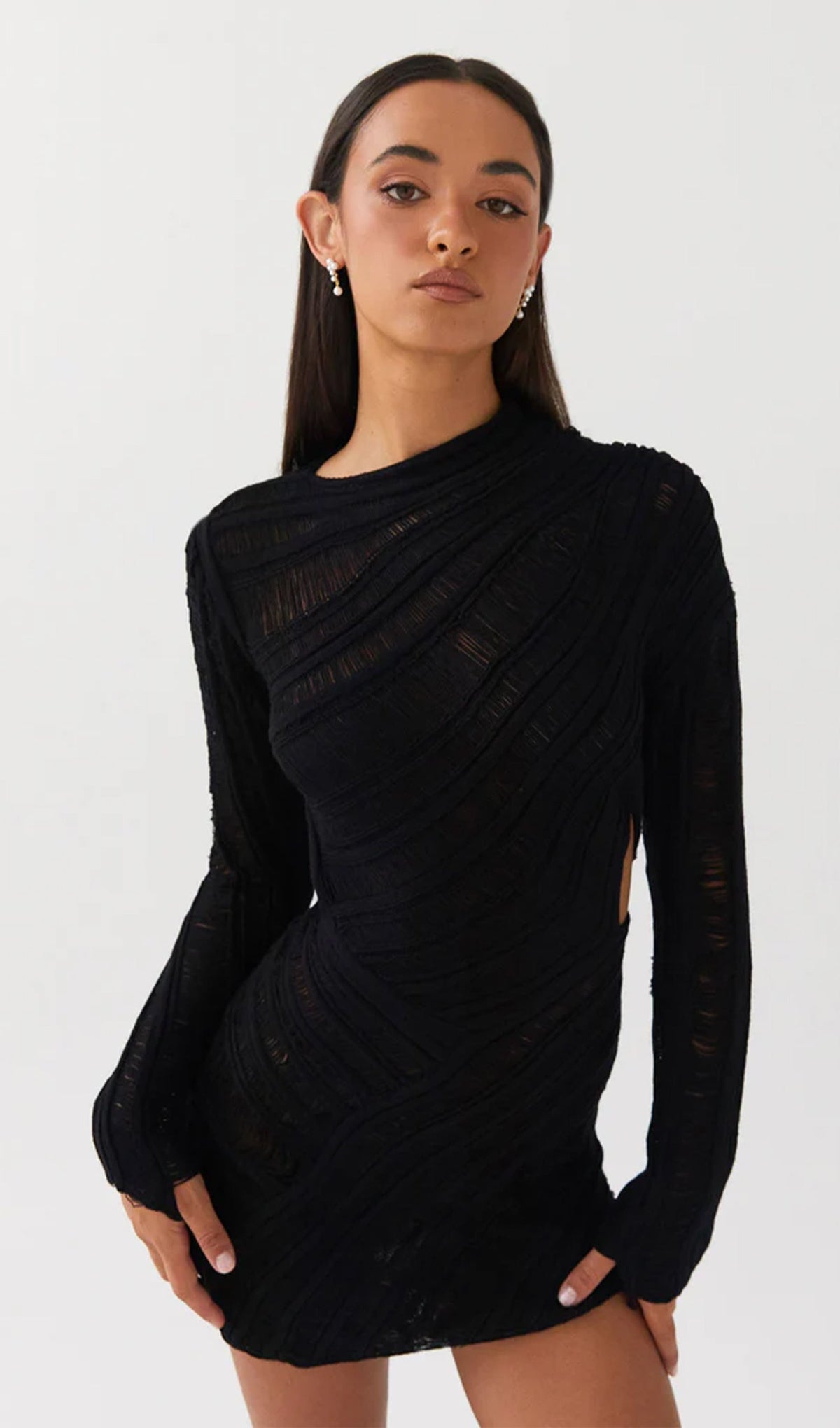 Hollow Out  Mini Dress