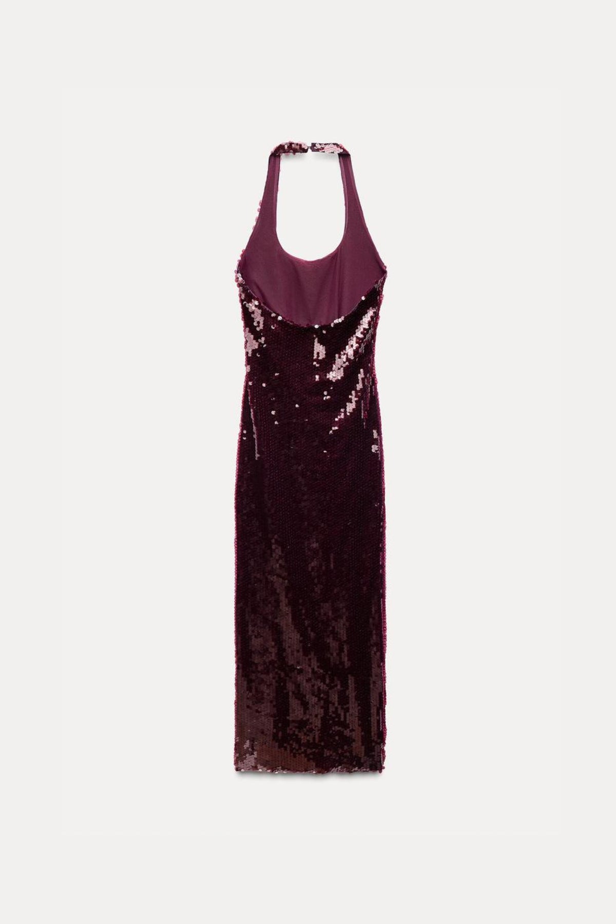 SEQUIN HALTER DRESS