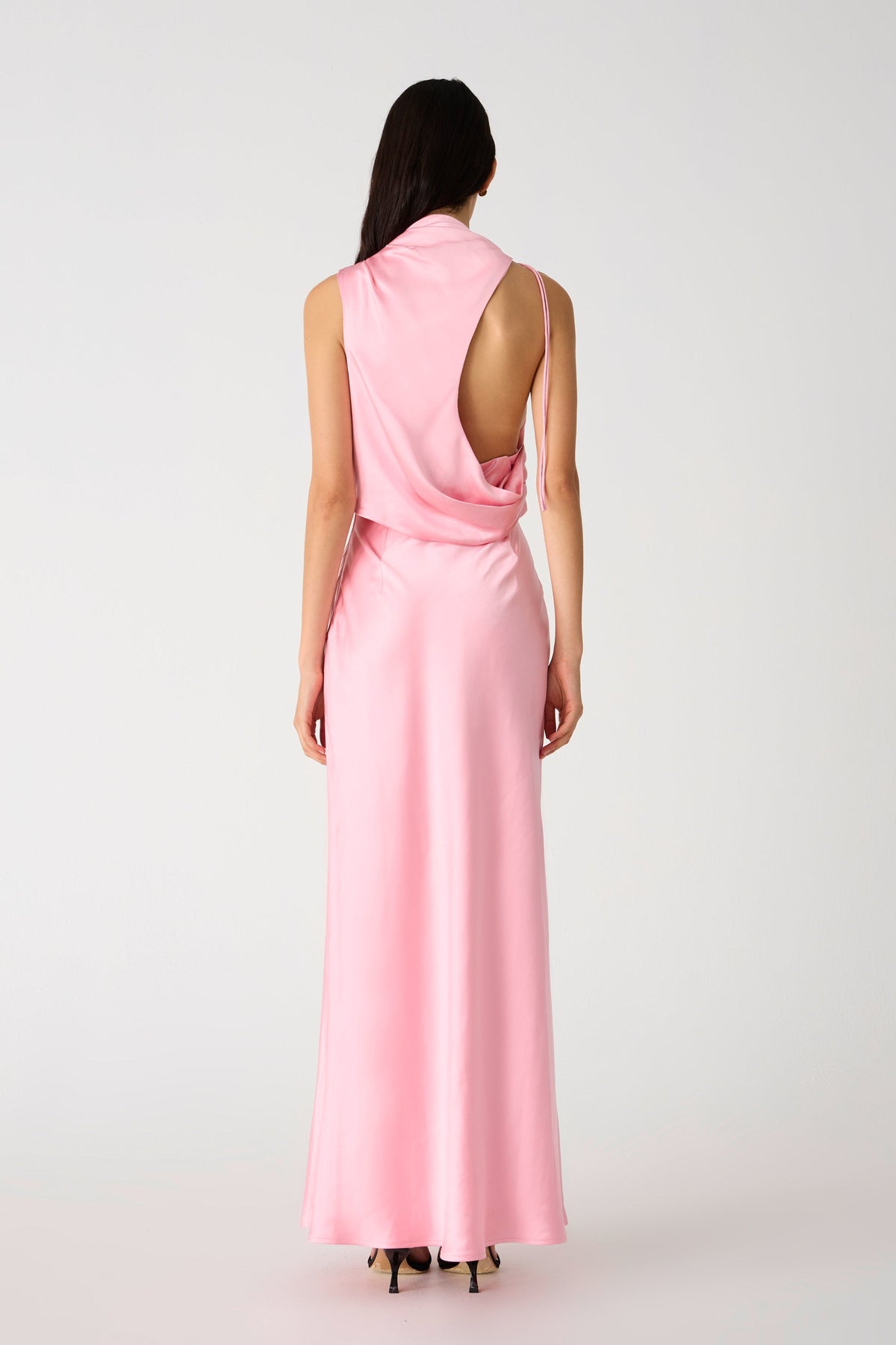 SANTANA GLOSS SATIN MAXI DRESS