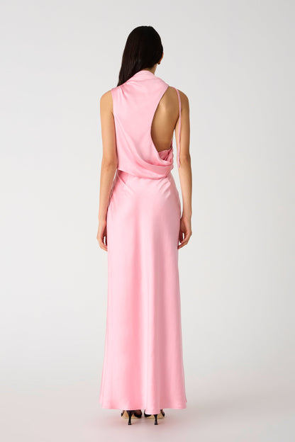 SANTANA GLOSS SATIN MAXI DRESS
