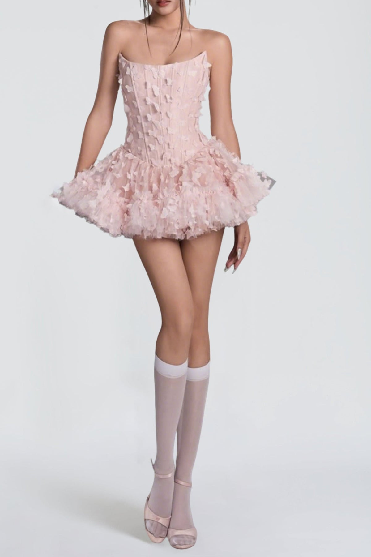 Adara Butterfly Corset Mini Dress
