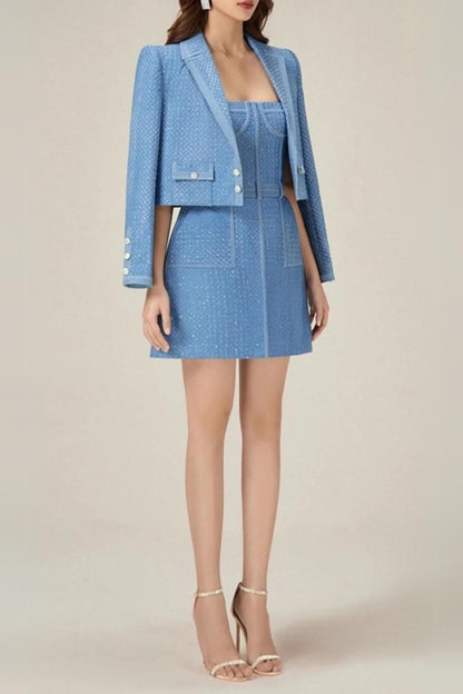 GABRIELLA MINI DRESS IN BLUE