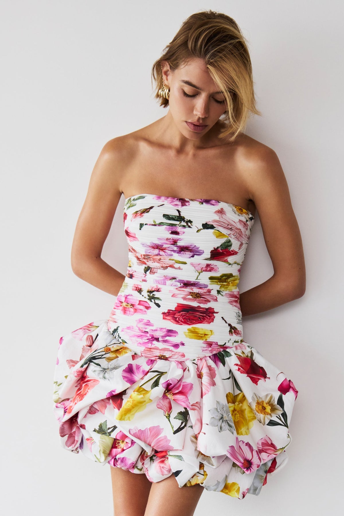 Violette Bubble Hem Mini Dress