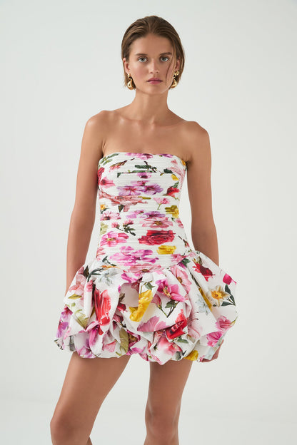 Violette Bubble Hem Mini Dress