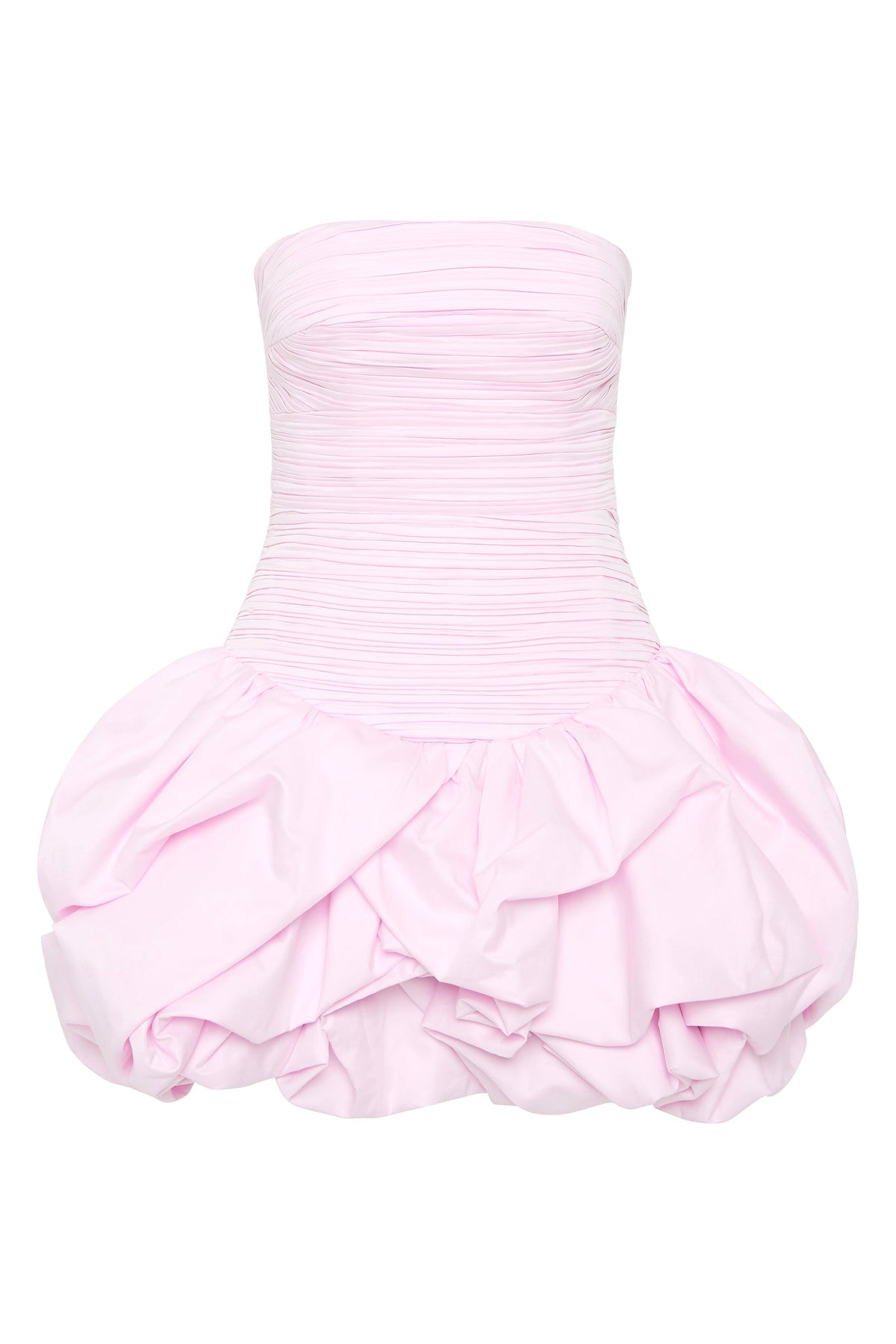 Violette Bubble Hem Mini Dress In Pastel pink