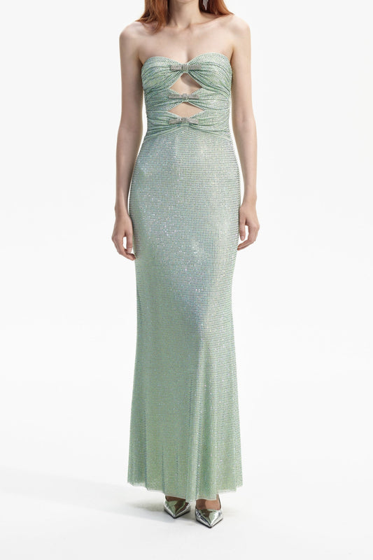 Mermaid embellished maxi dress