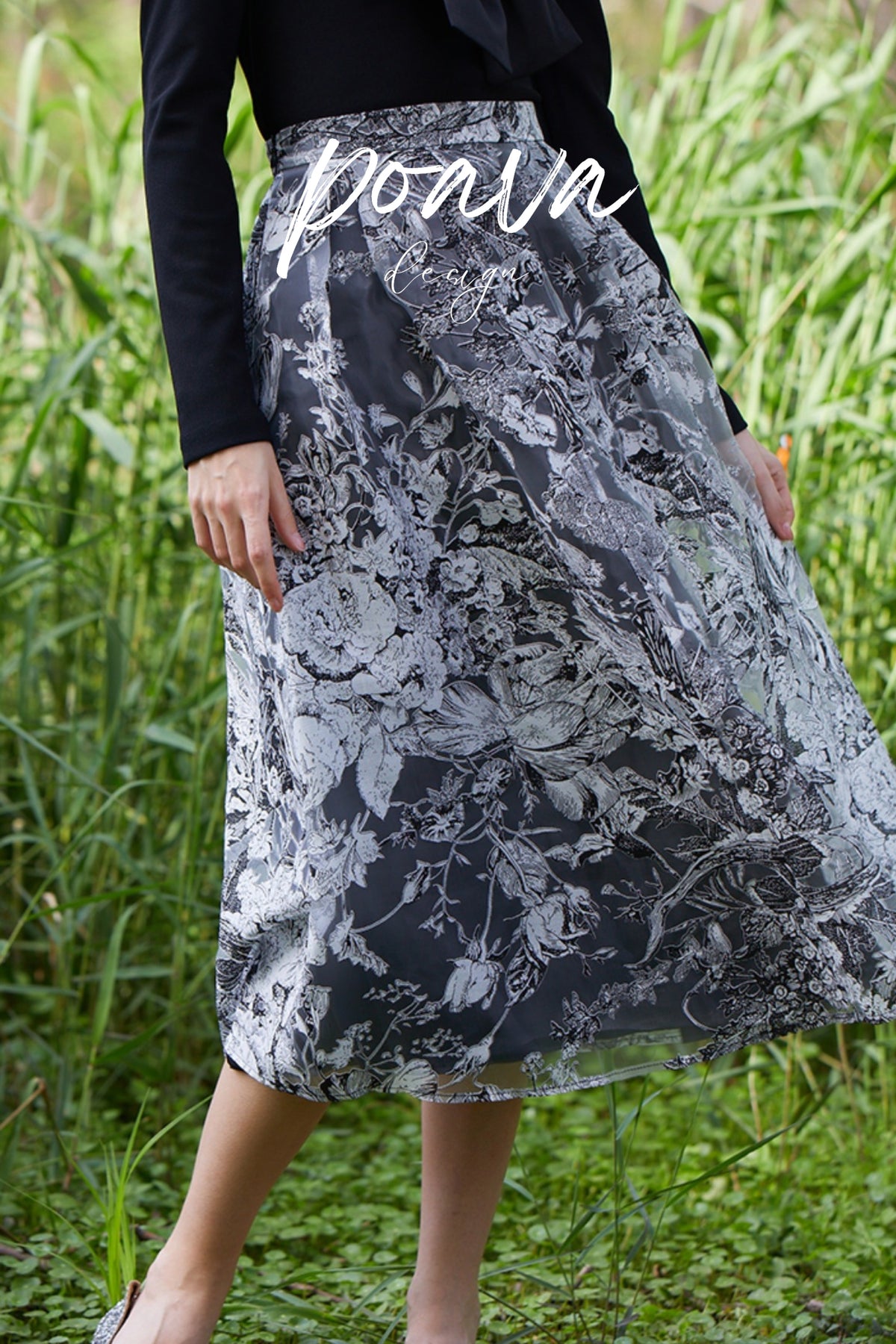 Floral mesh skirts