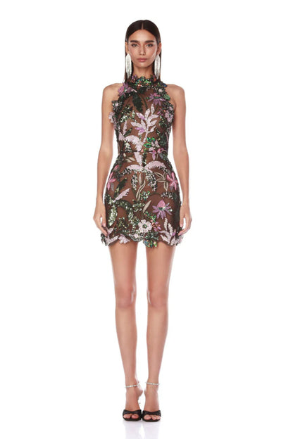 ANTONIA EMBROIDERED MINI DRESS