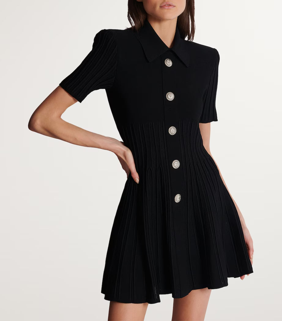 kristin Black Knitted Mini Dress