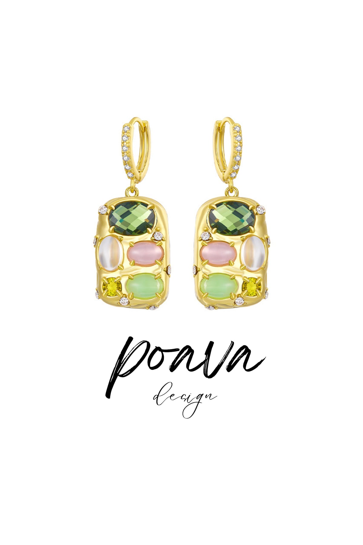 Rhinestone Embellished earrings