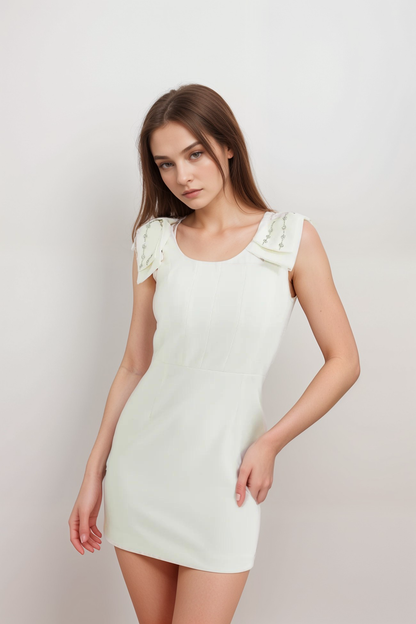 Ondine embellished bow-detail dress