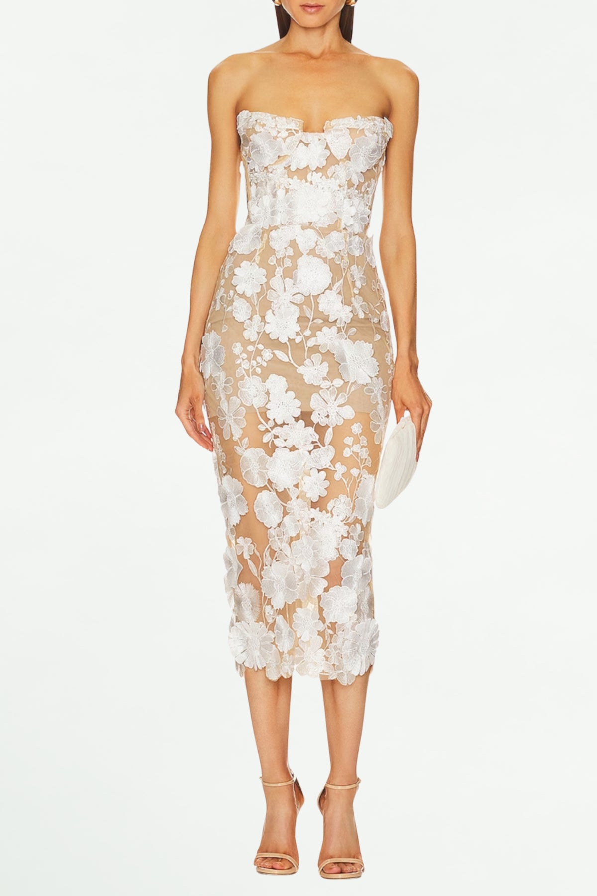 STRAPLESS JASMINE MIDI DRESS